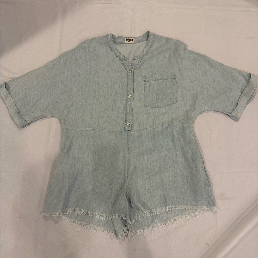 Show Me Your Mumu Light Wash Chambray Tunic